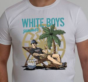 T-shirt - Blanc Garçon Été